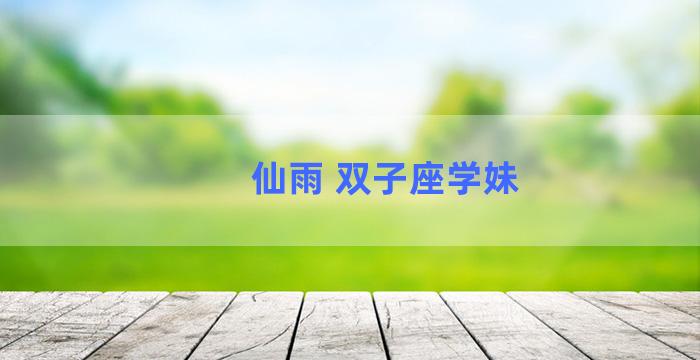 仙雨 双子座学妹